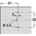 Mounting Plate Super Compact Cruciform for Grass Click On System Hinges Zinc alloy and pressed steel Height 18 mm Hospa screw fixing