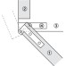 Corner Pivot Hinge 250° Without Stop Straight Outer Knuckle Brass Length 50 mm