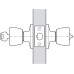 Door Knob Set Entrance Lock Steel Polished brass