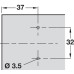 Mounting Plate Cruciform for Grass Click On System Hinges Height 0 mm Hospa screw fixing