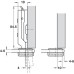 Glass Door Hinge 95° Full Overlay Mounting Click on Arm Grass Tiomos Suitable for 4-6 mm glass Without soft close screw fixing cup