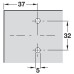 Mounting Plate Cruciform for Grass Click On System Hinges Height 0 mm Pre-mounted Euro screw fixing