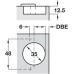 Concealed Cup Hinge 177° Slide On/Clip On Arm Zinc Alloy Crank 12 mm slide on arm