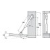 Drop Down Flap Stay Automatic Opening 164 mm Version for Wooden/Aluminium Frame Doors 164 mm