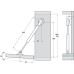 Drop Down Flap Stay Automatic Opening 244 mm Version for Wooden/Aluminium Frame Doors 1 x 244 mm