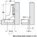 Concealed Cup Hinge 95° Nexis Sprung Inset Mounting Grass Soft close compatible Screw fixing cup click on arm 48/9