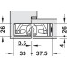 3D Hinge 180° Aluminium Grade 304 Stainless Steel Tectus TE 526 3D 3-way continuous adjustment Satin