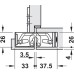 3D Hinge 180° Aluminium Grade 304 Stainless Steel Tectus TE 526 3D 3-way continuous adjustment Satin