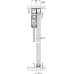 Bottom/Wall Profile for Sliding Glass Interior Doors with Fixed Panel Hawa-Junior Top hung system Silver anodised aluminium finish