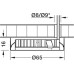 Bezel for Surface Mounting Loox LED 2025/2026 Round Stainless steel coloured