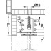 Plinth Adjusting Fitting Partition Adjuster with Bracket Steel 25 mm adjustment Load capacity 200 kg