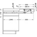  Pull Out Worktop Self-supporting OPLÀ TOP   For cabinet width 1200 mm