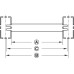 Column Support Rail Effective Length 970 mm Shoptec Shopfitting System For use with 60 x 30 mm columns Centres 1000 mm
