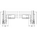 Cross Rail for Connecting Both Fitting Components for all Free Family Flap Fittings Aluminium For cabinet width 900 mm length 774 mm