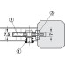 Rose for Giro-Bolt Lock Convex with Thread Brass Bright