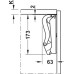 Single Door Flap Fitting Complete Set Free Space 1.11 90° or 107° opening angle Model F white