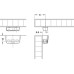 Clip Cabinet Connector for Screw Fixing Top element white