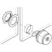Glass Door Cam Lock Push and Turn Cylinder Lock H 1–keyed alike