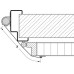 Finger Protection System Blind Length 1925 mm Aluminium and Synthetic Fibre Athmer NR-25 For outer edge of rebated doors Silver coloured