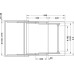 Pull-out table fitting self-supporting LUNCH For cabinet width 1200 mm