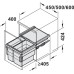 Pull Out Waste Bin Double Bin Hailo Cargo Synchro Installation behind fronts For cabinet width 500 mm 1x 28L & 1x 18L bins dark grey