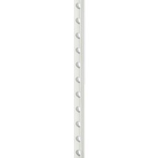 Shelf Support Strip for Knocking into 9.5 x 4 mm Groove Plastic 15 mm intervals dimensions 11.5 x 4 mm Length 2500 mm white
