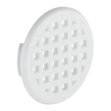 Ventilation Trim Press Fittings with Three Mounting Lugs Ø 37 mm Plastic Round White