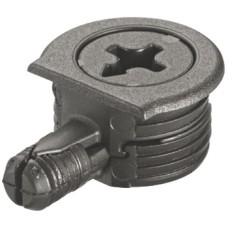 One-Part Connector with Pre-Mounted Bolt OneFix For wood thickness from 15 mm Dim. A 7.5 mm drilling depth X 12<sup>+0.5 </sup>mm white