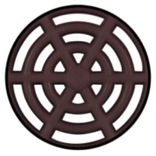 Ventilation Trim for Recess Mounting Slotted Ø 65 mm Plastic Round Ventilation area 13.49 cm2 brown