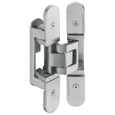3D Hinge 180° Aluminium Grade 304 Stainless Steel Tectus TE 526 3D 3-way continuous adjustment Satin