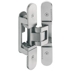 3D Hinge 180° Aluminium Grade 304 Stainless Steel Tectus TE 526 3D 3-way continuous adjustment Satin