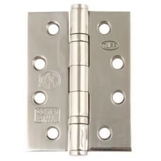 Butt Hinge Ball Bearing Grade 201 Stainless Steel Length x width: 102 x 76 mm square corners electro brassed 1 pc