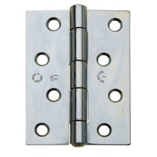 Butt Hinge CE Marked Steel Grade 7 BS EN 1935 Length x width: 100 x 73 mm square corners bright zinc