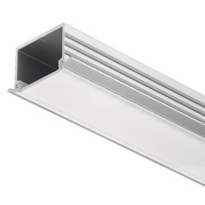 Aluminium Profile for Loox LED Flexible Strip Lights Loox 1191 Aluminium Recess mounted with milky cover depth 11 mm length 2500