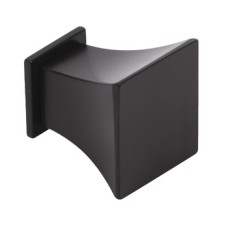 Knob with Backplate Zinc Alloy 30 x 30 mm Augusta Matt black