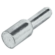 Shelf Support Plug in with Stop for Ø 3 mm Holes For wooden shelves Nickel plated