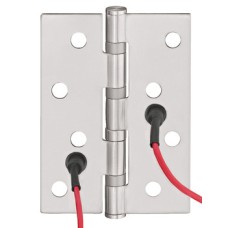 Butt Hinge Conductor 102 x 76 mm 304 Stainless Steel Slimline For interior doors Square corners clockwise closing satin