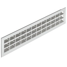 Ventilation Grille for Recess Mounting 550 x 80 mm Straight-edged Ventilation area 200 cm2 silver matt F1