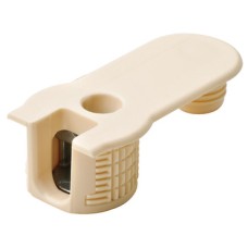 Connector Housing Plastic Rafix-20 With and without dowel with and without ridge with tightening element For wood thickness 19 mm dim. A 9.5 mm drilling depth X 14.2<sup>+0.2</sup> mm beige