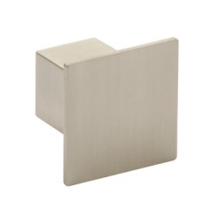 Knob Aluminium 36.5 x 36.5 mm Issey Stainless steel effect