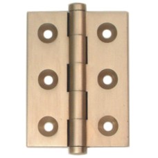 Butt Hinge Button Finial 50 x 38 mm Brass Unwashered Antique bronze
