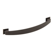 Bow Handle with Backplate Zinc Alloy Fixing Centres 128-160 mm Augusta Matt black fixing centres 128 mm