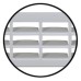 Ventilation Grille for Recess Mounting 550 x 80 mm Straight-edged Ventilation area 200 cm2 silver matt F1