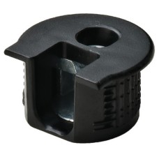 Connector Housing Plastic Rafix-20 With and without dowel with and without ridge with tightening element For wood thickness from 16 mm dim. A: 8.0 mm drilling depth X 12.7<sup>+0.2</sup> black