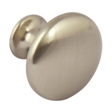 Knob Zinc Alloy Ø 29.5 mm Cassius Stainless steel effect