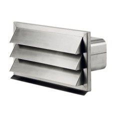 Wall Vent Stainless Steel System 125 vent height and width 161 x 220 mm