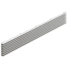 Ventilation Grille Louvre Type Ventilation Slots Surface Mounted Ventilation area 327.6 cm2 height 104 mm matt silver