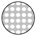 Ventilation Grille with Round Holes Straight-edged Ventilation area 90 cm2 length 500 mm cut out dims. 485 x 85 mm