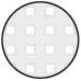 Ventilation Trim Press Fittings with Three Mounting Lugs Ø 37 mm Plastic Round White