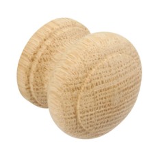 Turned Knob Wood Ø 38 mm End Grain Oak